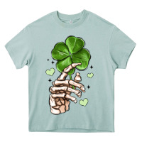 Arona skeleton hand with shamrock st patrick s day Heavy Core Tee - MaliasSmallBusiness