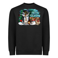 Black its freezin season Heavyweight Sweatshirt - CowGirlArtShop