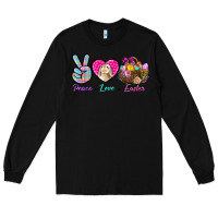 Black Peace love Easter Long Sleeve Tee - NancyCooperArtShop