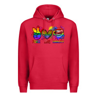 Cardinal Peace love equality Premium Hoodie - FaDigitalArtStudio