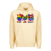 Pina Colada Peace love equality Premium Hoodie - FaDigitalArtStudio