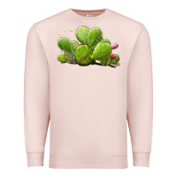 Pale Pink Desert Prickly Pear Cactus Premium Sweatshirt - LillyAllenDesigns