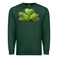 Sports Green Desert Prickly Pear Cactus Premium Sweatshirt - LillyAllenDesigns