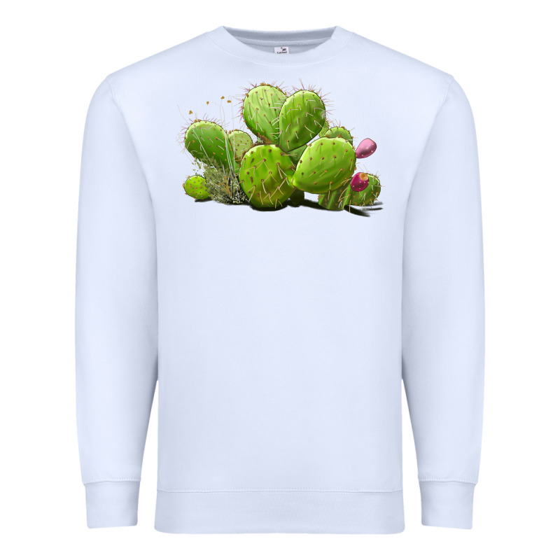 Desert Prickly Pear Cactus Premium Sweatshirt by LillyAllenDesigns | Teevron
