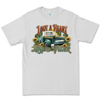 Dove Grey i got a heart like a truck western sunflower Premium Tee - NancyCooperArtShop