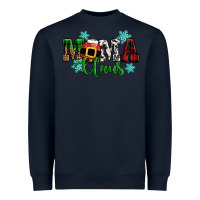 Navy mama claus christmas Heavyweight Sweatshirt - CowGirlArtShop