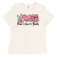 Bone peace love books Ladies Tee - MaliasSmallBusiness