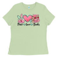 Matcha peace love books Ladies Tee - MaliasSmallBusiness