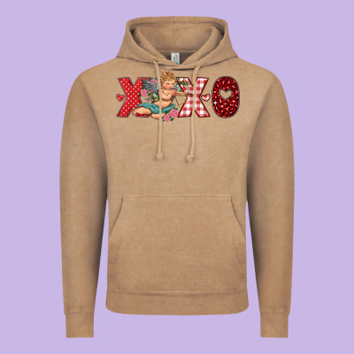 Xoxo Cupid Vintage Hoodie Designed By Ranaportraitstore