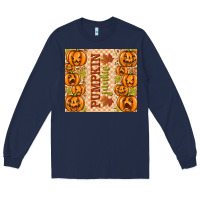 Navy Fall Pumpkin Junkie Long Sleeve Tee - texasbilliewilder