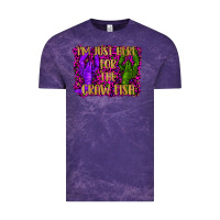 Cloud Purple mardi gras i'm just here for the craw fish with lobster Vintage Tee - RanaPortraitStore