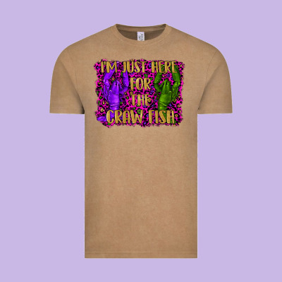 Mardi Gras I'm Just Here For The Craw Fish With Lobster Vintage Tee Designed By Ranaportraitstore
