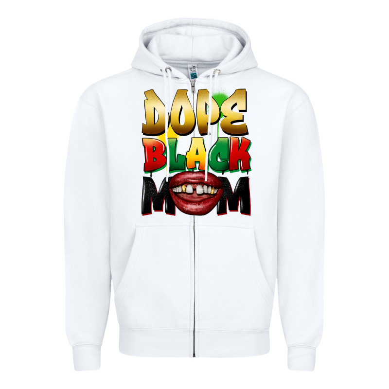 Dope Black Mom Zipper Hoodie by FaDigitalArtStudio | Teevron