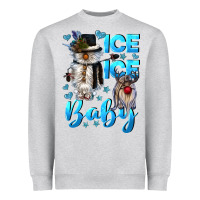 Heather Grey ice ice baby Heavyweight Sweatshirt - CowGirlArtShop