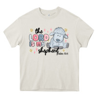 Cream the lord is my shepherd Heavy Core Tee - MaliasSmallBusiness