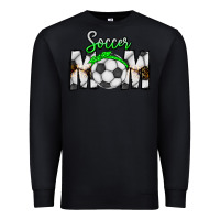 Black Soccer Mom Premium Sweatshirt - CowhideDigitalArt