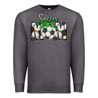Charcoal Heather Soccer Mom Premium Sweatshirt - CowhideDigitalArt
