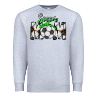 Heather Grey Soccer Mom Premium Sweatshirt - CowhideDigitalArt