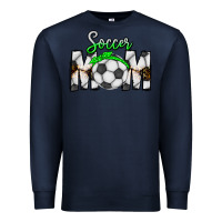 Navy Soccer Mom Premium Sweatshirt - CowhideDigitalArt