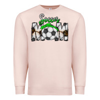 Pale Pink Soccer Mom Premium Sweatshirt - CowhideDigitalArt