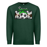 Sports Green Soccer Mom Premium Sweatshirt - CowhideDigitalArt