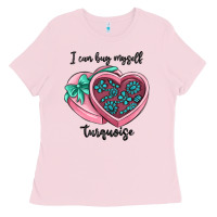 Bubblegum Pink i can buy myself turquoise Ladies Tee - MaliasSmallBusiness
