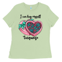 Matcha i can buy myself turquoise Ladies Tee - MaliasSmallBusiness