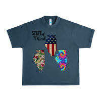 Midnight Navy Im in a Fishing State of Mind Illinois Urban Heavy Tee - Bettercallsaul