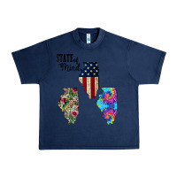 Navy Im in a Fishing State of Mind Illinois Urban Heavy Tee - Bettercallsaul