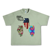 Oil Green Im in a Fishing State of Mind Illinois Urban Heavy Tee - Bettercallsaul