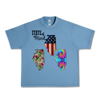 Pebble Blue Im in a Fishing State of Mind Illinois Urban Heavy Tee - Bettercallsaul