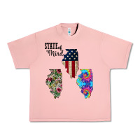 Salmon Im in a Fishing State of Mind Illinois Urban Heavy Tee - Bettercallsaul