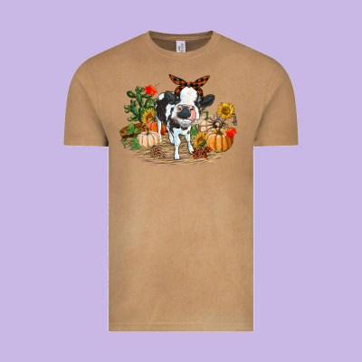Fall Baby Cow Vintage Tee Designed By Ranaportraitstore
