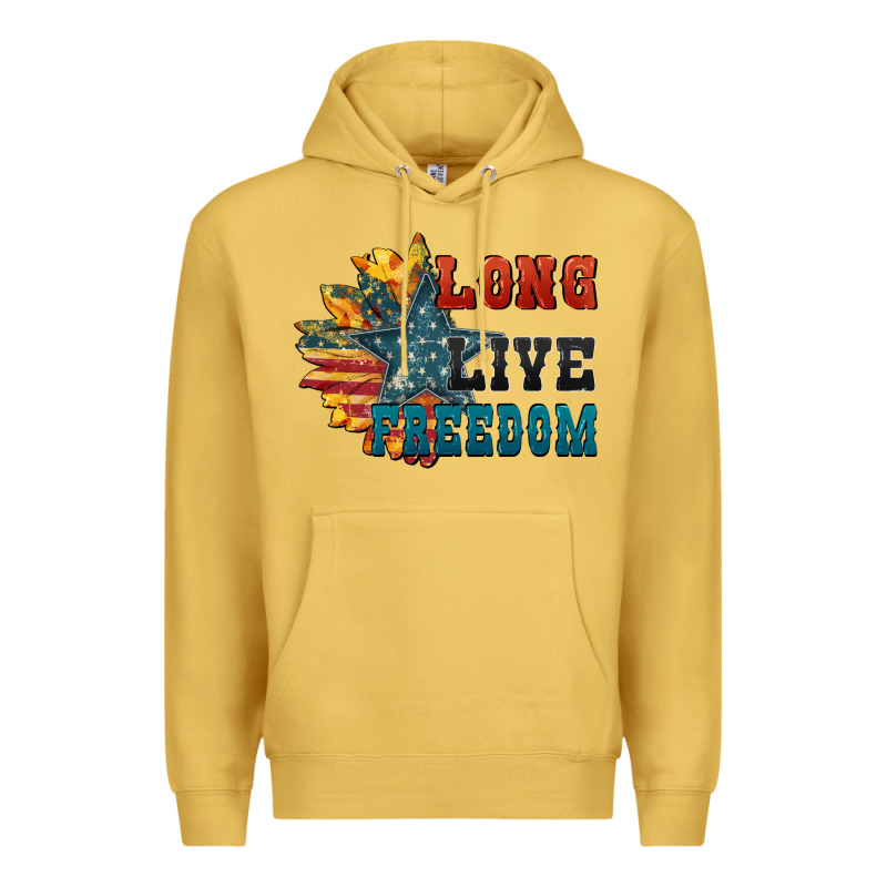 Long Live Freedom Premium Hoodie by FaDigitalArtStudio | Teevron