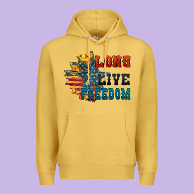 Long Live Freedom Premium Hoodie Designed By Fadigitalartstudio