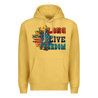 Antique Gold Long live freedom Premium Hoodie - FaDigitalArtStudio