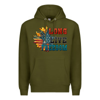 Army Green Long live freedom Premium Hoodie - FaDigitalArtStudio