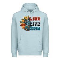 Blue Mist Long live freedom Premium Hoodie - FaDigitalArtStudio