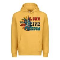 Mustard Long live freedom Premium Hoodie - FaDigitalArtStudio