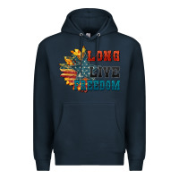 Navy Long live freedom Premium Hoodie - FaDigitalArtStudio