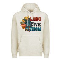 Oatmeal Heather Long live freedom Premium Hoodie - FaDigitalArtStudio