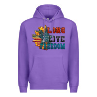 Purple Long live freedom Premium Hoodie - FaDigitalArtStudio