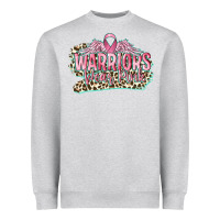 Heather Grey warriors wear pink breast cancer Heavyweight Sweatshirt - CowGirlArtShop