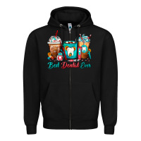 Black Best Dentist Ever Dentist Coffee Cups Zipper Hoodie - FaDigitalArtStudio