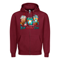 Burgundy Best Dentist Ever Dentist Coffee Cups Zipper Hoodie - FaDigitalArtStudio