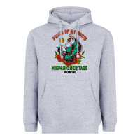 Heather Grey traditional lady hispanic heritage month Heavyweight Hoodie - BundleAndBundleShop