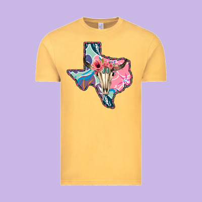 Texas Boho Bull Skull Vintage Tee Designed By Bettercallsaul