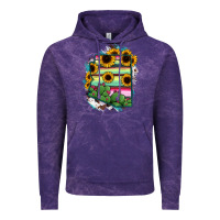 Cloud Purple Arizona Map Sunflower Cactus Serape Vintage Hoodie - RanaPortraitStore