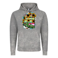 Cloud Rock Arizona Map Sunflower Cactus Serape Vintage Hoodie - RanaPortraitStore