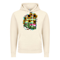 Vintage Artic Arizona Map Sunflower Cactus Serape Vintage Hoodie - RanaPortraitStore